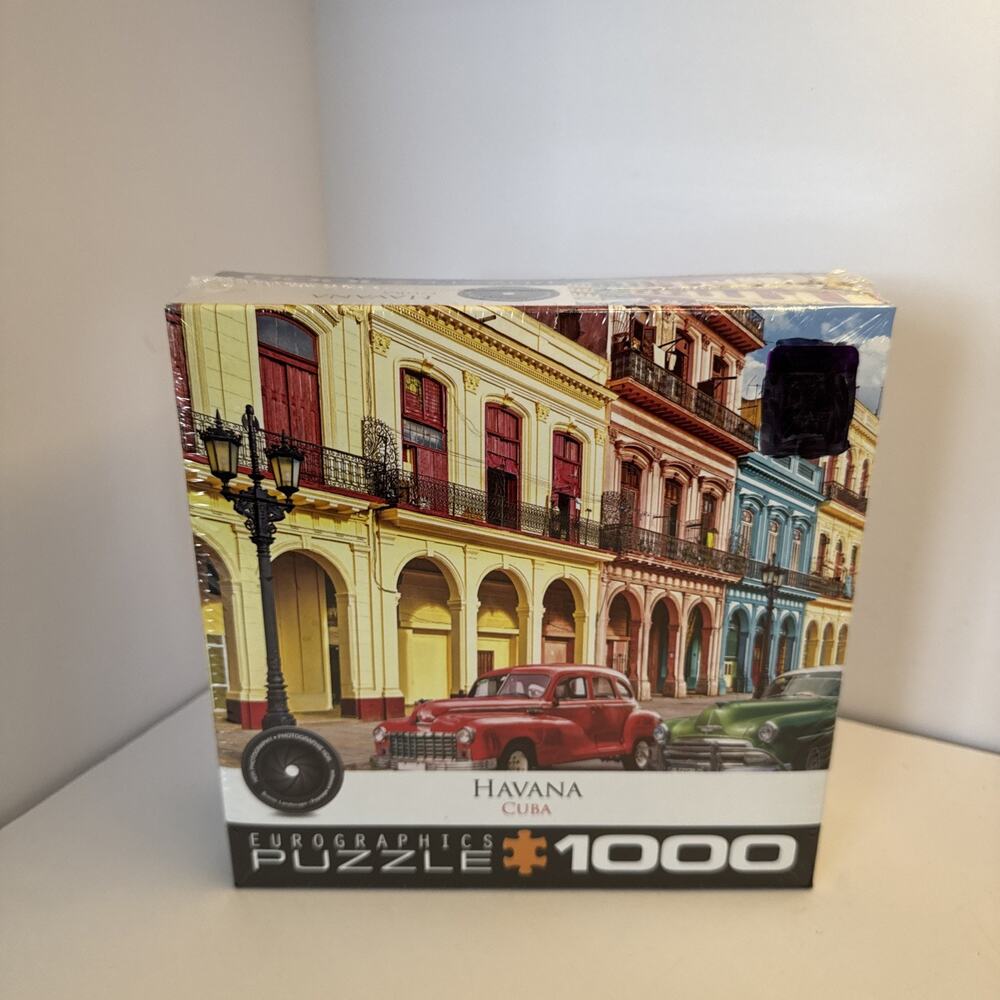 Eurographics Havana Cuba Vintage Cars 1000 Piece Jigsaw Puzzle 6000-0808 NEW